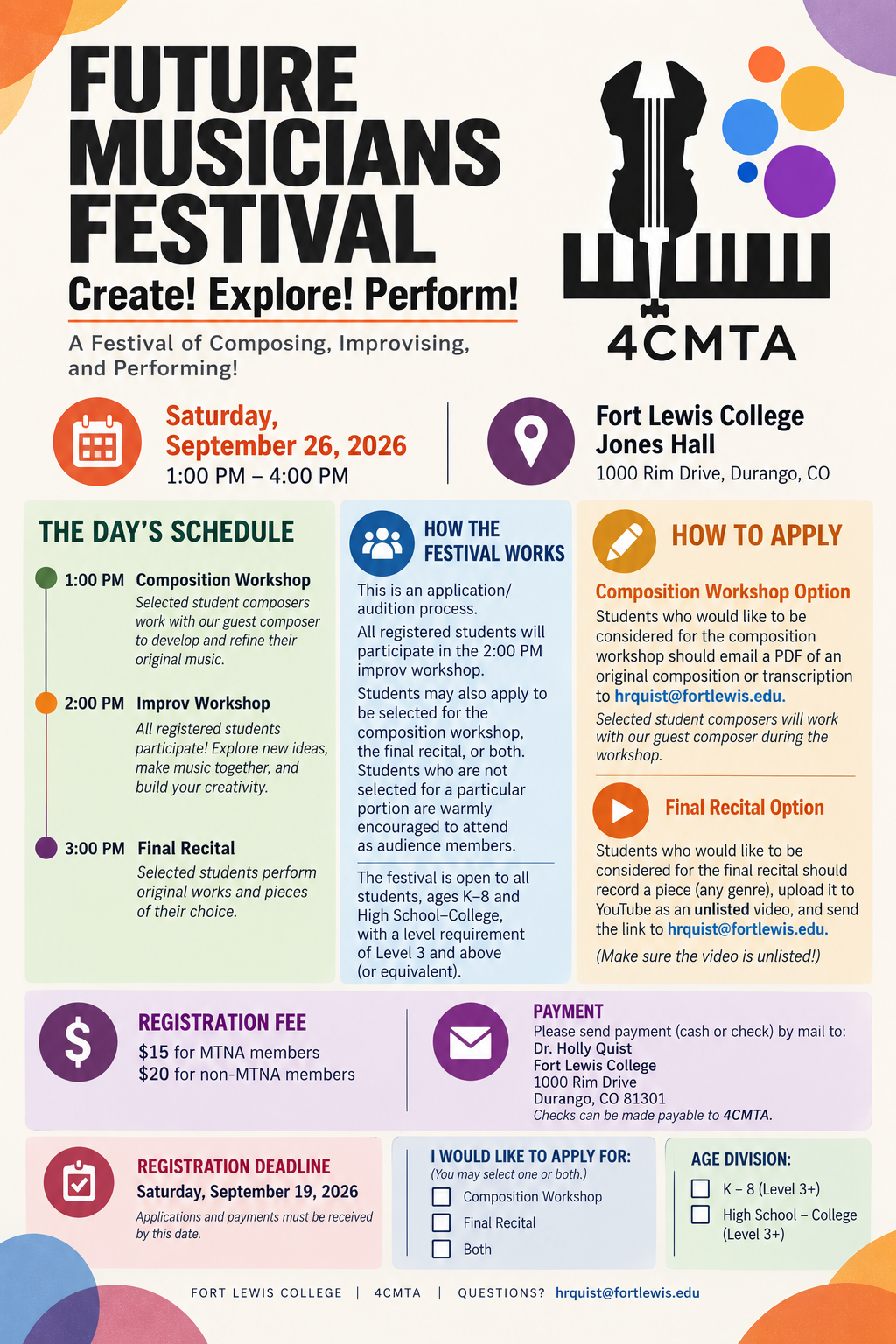 poster for the Future Musicians Festival